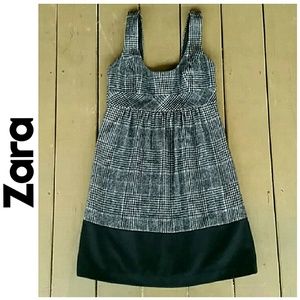 Zara plaid sleeveless tweed dress
